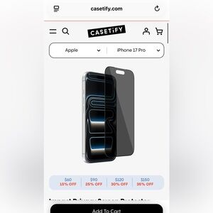 Casetify iPhone 17 Pro privacy